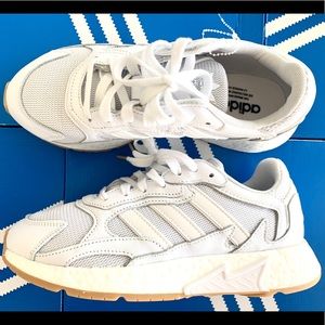 Adidas white on white (Women). Brand New.